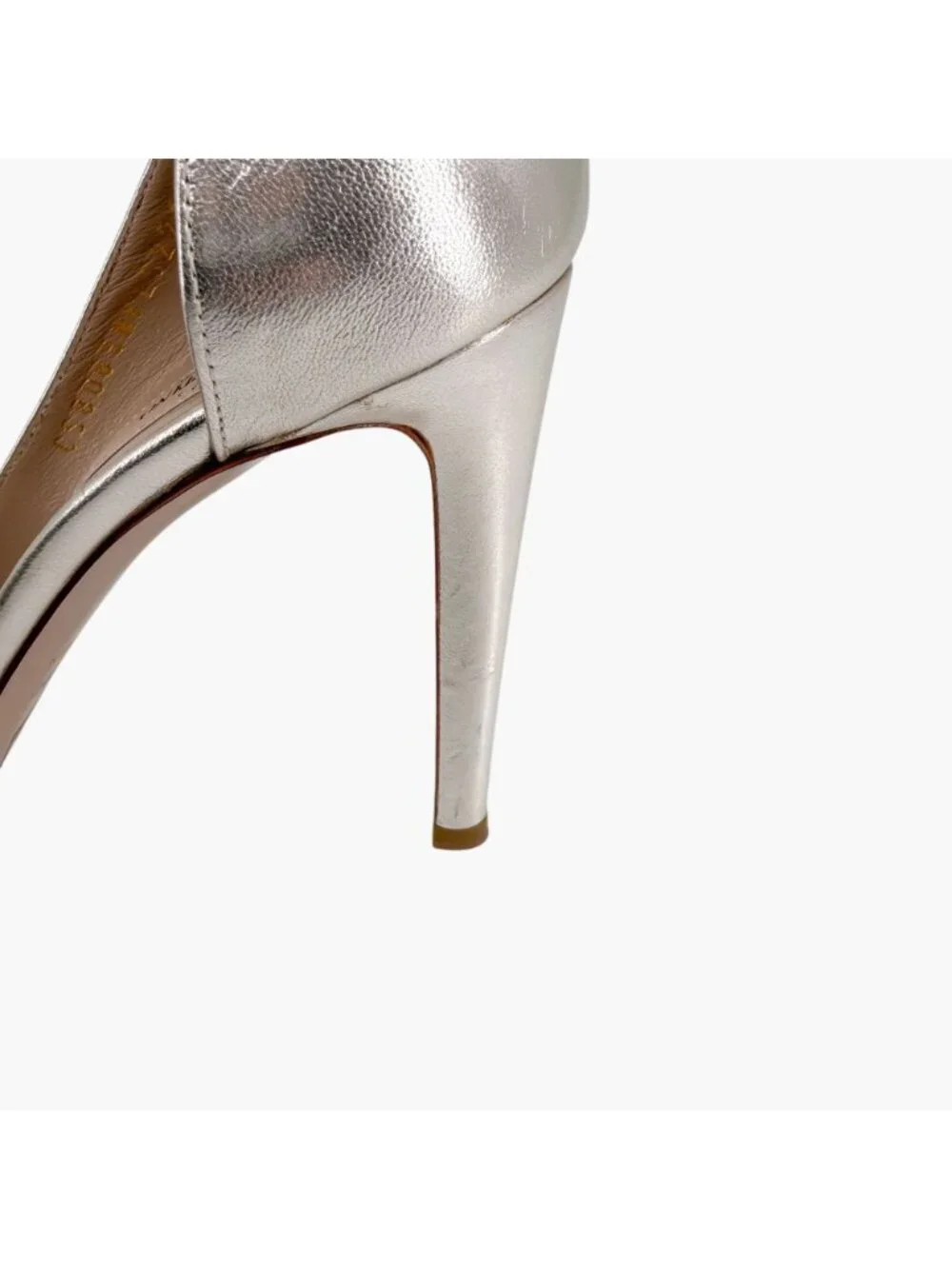 Valentino Gold Leather Triple Bow Half d’Orsay Pumps Heels Size 39 US 9 Platform